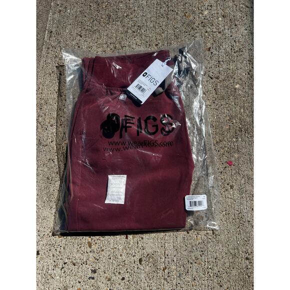 71.NWT FIGS RED High Waisted Zamora Petite Scrub Pant Size XS - Picture 1 of 2